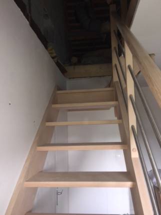 Escalier en bois sans contremarche - Nantes 44