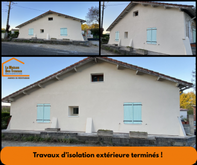 Nouvelle isolation par l'extérieur sur une maison ancienne - Montauban 82000