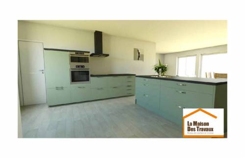 Réalisation d'une cuisine ouverte à La-Chapelle-Saint-Sauveur 44370 La Maison Des Travaux d’Ancenis