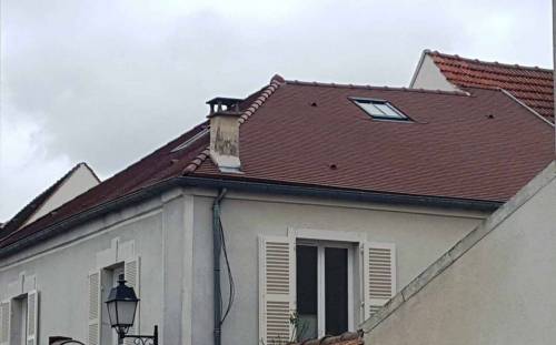 Couverture de toit rénovée sur une maison de ville - Brie-Comte-Robert 77170