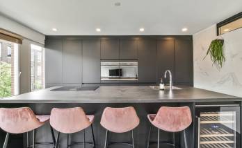 ilot avec chaise de bar