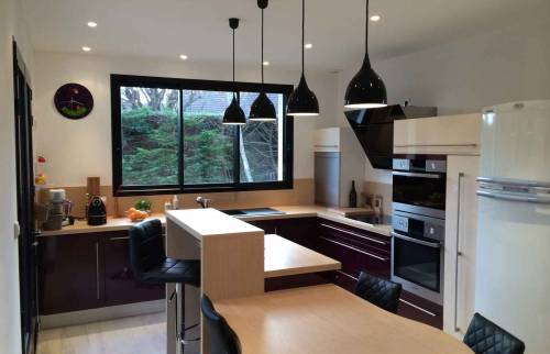 Aménagement d'une extension en cuisine américaine à Ouistreham (14150)