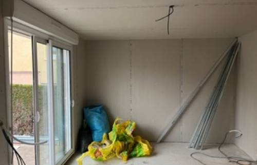 Placo et baie vitrée Romagnat