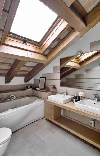 Optimisez votre surface en utilisant vos combles - Salle de bain moderne et lumineuse - Nantes 44