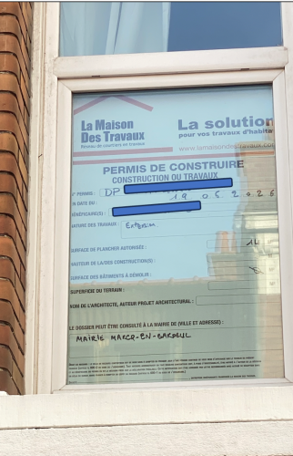 Déclaration préalable acceptée et affichée 