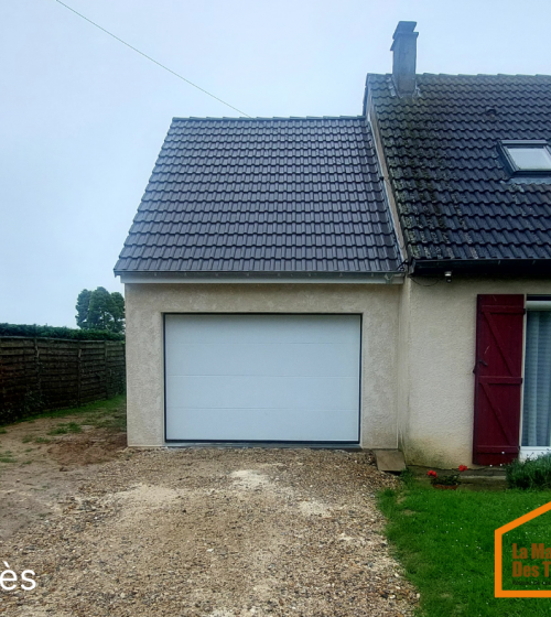 Extension garage après avant