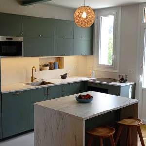 Rénovation d'un rez-de-chaussée de 40m² dans une maison meulière en région parisienne - Amélie Clémencet - La Maison Des Architectes