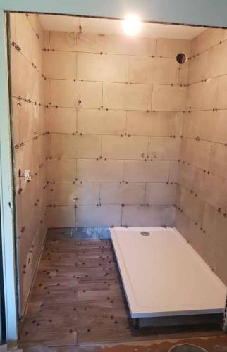 Pose du carrelage salle de bain