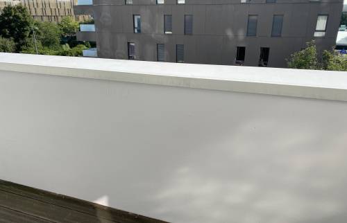 rénovation de la terrasse suspendue, rafraîchissement peinture 