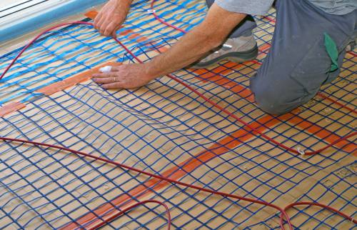 installation d'un plancher chauffant électrique
