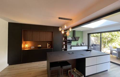 Rénovation de la pièce de vie cuisine et salon à Nantes