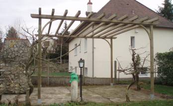 Nouvelle pergola bois sur dalle béton existante à ST GERVAIS LA FORET (41)