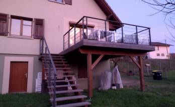 Terrasse bois sur pilotis à Riedisheim