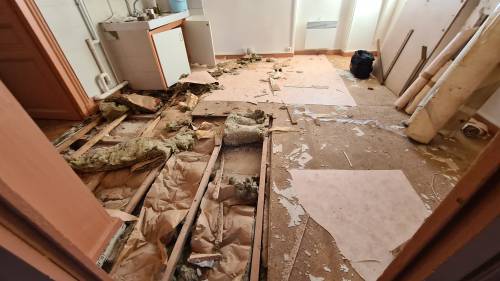 Sol de la cuisine avant travaux