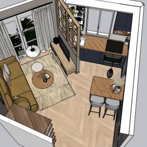 Optimiser d'un salon et d'une cuisine - Tanja NESIC - La Maison Des Architectes