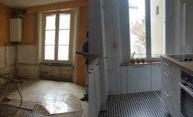 Avant après rénovation cuisine appartement 59494