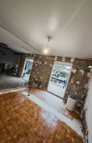 Mise en place baies vitrées en glandage