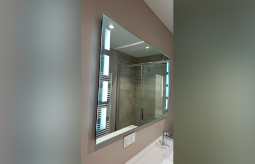 Rénovation maison - salle de bain miroir