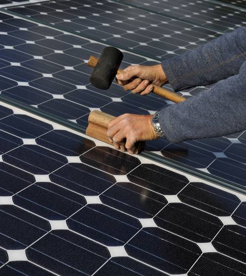 Installation de panneaux solaires