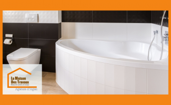  À Agen, découvrez cette baignoire d’angle élégante qui transforme la salle de bain en espace détente. 