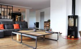 Travaux de rénovation énergétique avec installation de chauffage au bois et isolation par l'intérieur - Pornic 44210