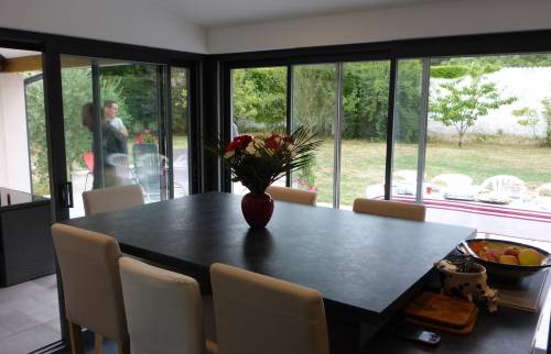 Pose baies vitrées coulissantes extension maison - Aubagne - 13400 -