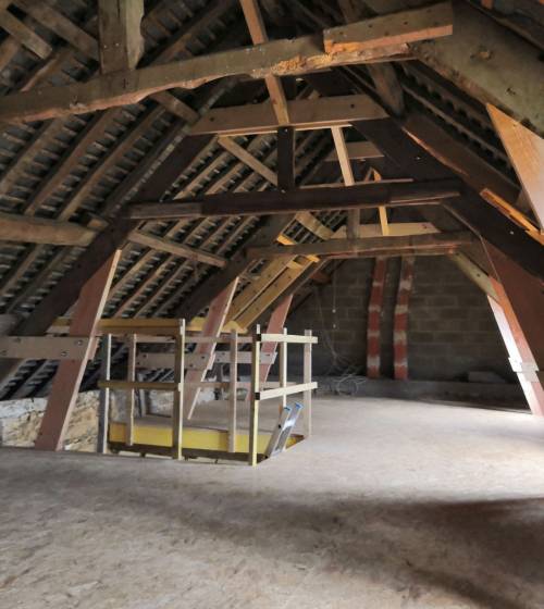 Rénovation et renfort d'une charpente bois près de Paimpol