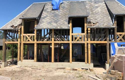 Rénovation de la façade d'une maison à Deauville