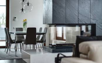 installer une cheminée centre salon 