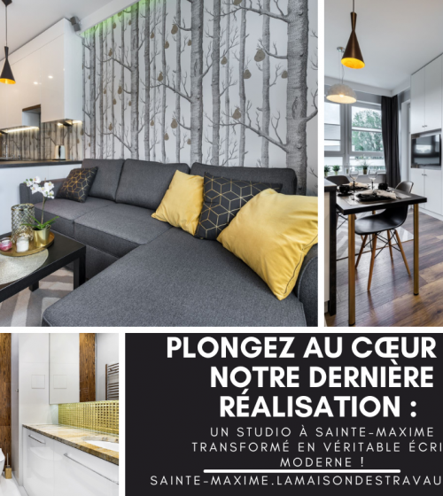 Rénovation Studio Sainte-Maxime : Transformation d'un Petit Espace par La Maison Des Travaux