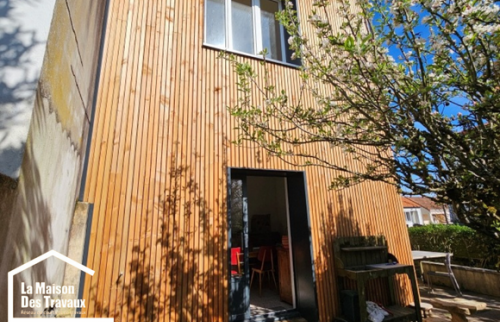 Façade arrière bardage en bois