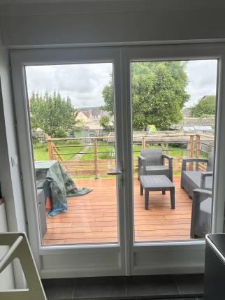 Création de la porte fenêtre pour accés à la terrasse