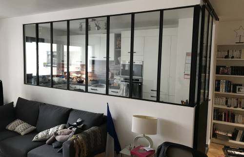 Création grande verrière atelier appartement Courbevoie (92400)