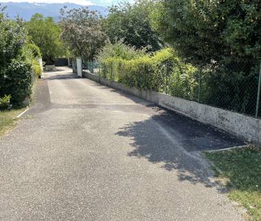 après les travaux, vue de l'intérieure de la propriété