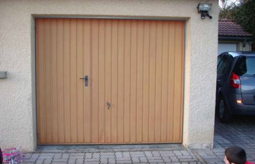 Avant et après changement de porte de garage Arras
