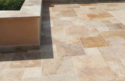 APRES Pose du travertin en Opus 3