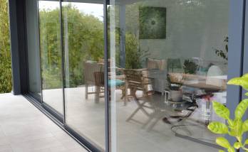 Baie vitrée 4 vantaux