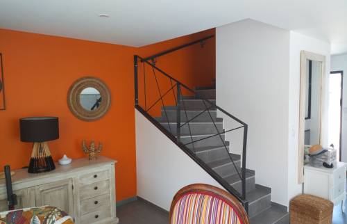 peinture mur escaliers