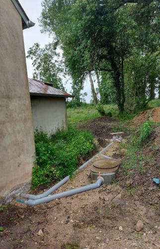 Evacuations vers assainissement