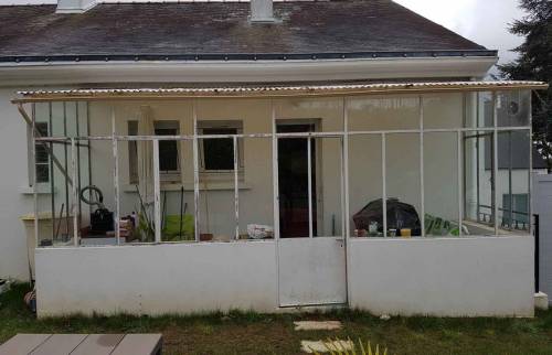 Avant : ancienne verrière d'atelier vintage