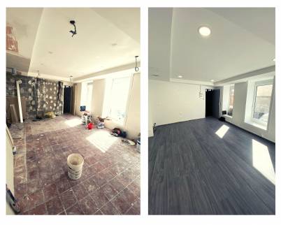 Pose sol parquet imitation bois