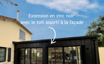 Extension en zinc noir à Crosne (91560)