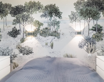 Papier peint chambre parentale à Évian-les-Bains (74 500)