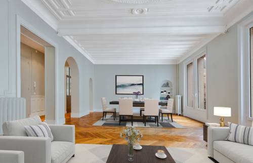 rénovation d'un séjour pour un client expatrié - travaux à distance