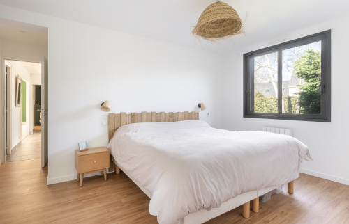 Extension de maison avec ossature et bardage bois à Vertou
