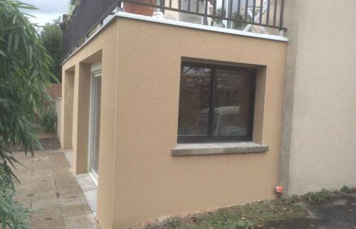 Rénovation finie enduit gratté à Saint-Malo