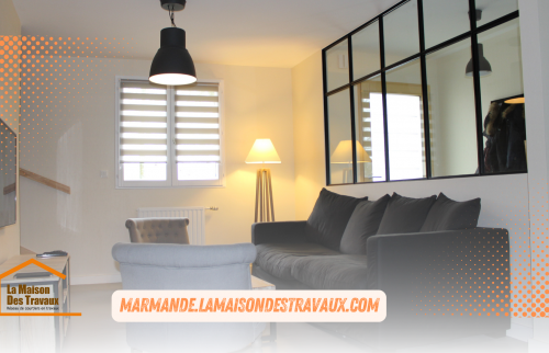 Cuisine et salon réinventés à Marmande : Rénovation avec La Maison Des Travaux