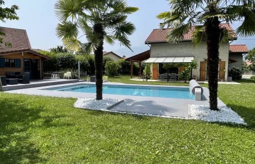 des galets au pied des palmiers