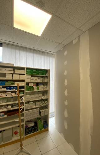 Pharmacie pendant les travaux