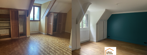 Réno chambre avant après Asnières-sur-Seine (92)